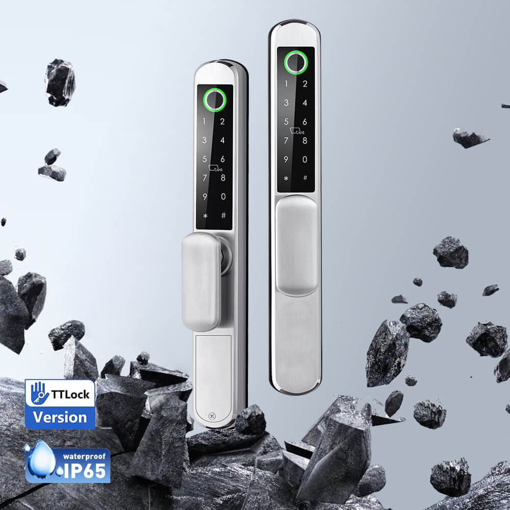 High-Quality Tuya App Smart BLE Fingerprint Waterproof Aluminium Smart Narrow Door Lock