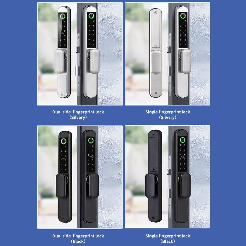 High-Quality Tuya App Smart BLE Fingerprint Waterproof Aluminium Smart Narrow Door Lock - Image 5