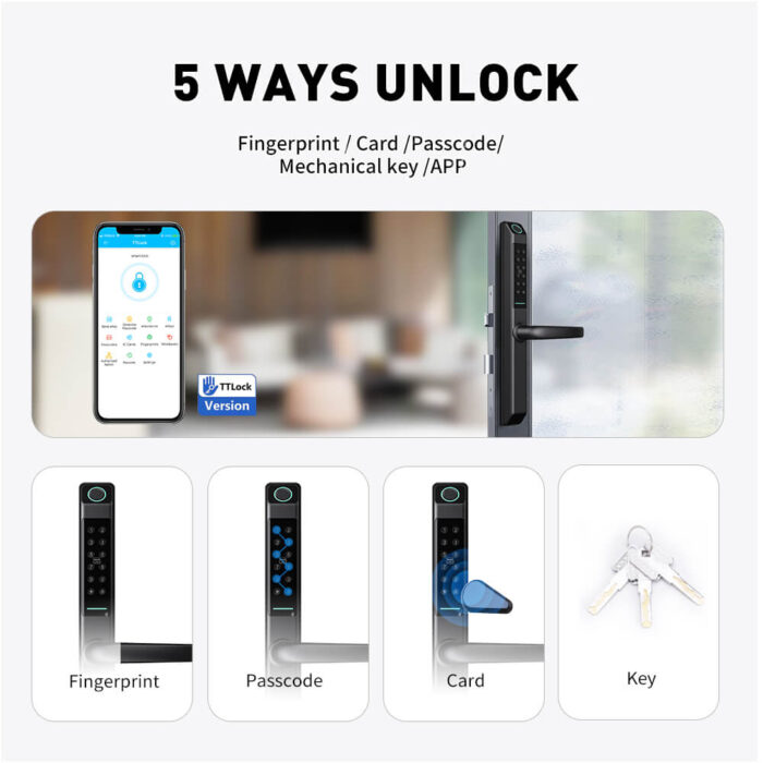 Keyless Digital Physical Button Door Lock With European Mortise Rainproof - Image 4