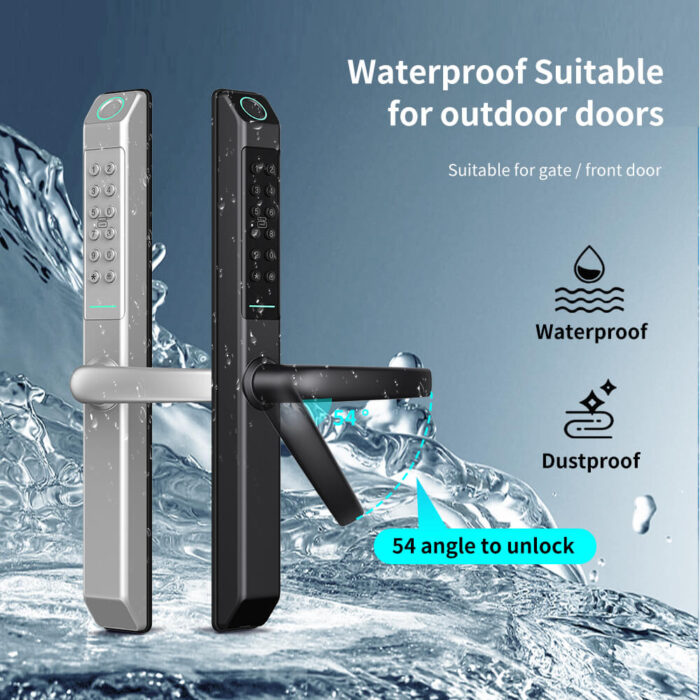Keyless Digital Physical Button Door Lock With European Mortise Rainproof - Image 5