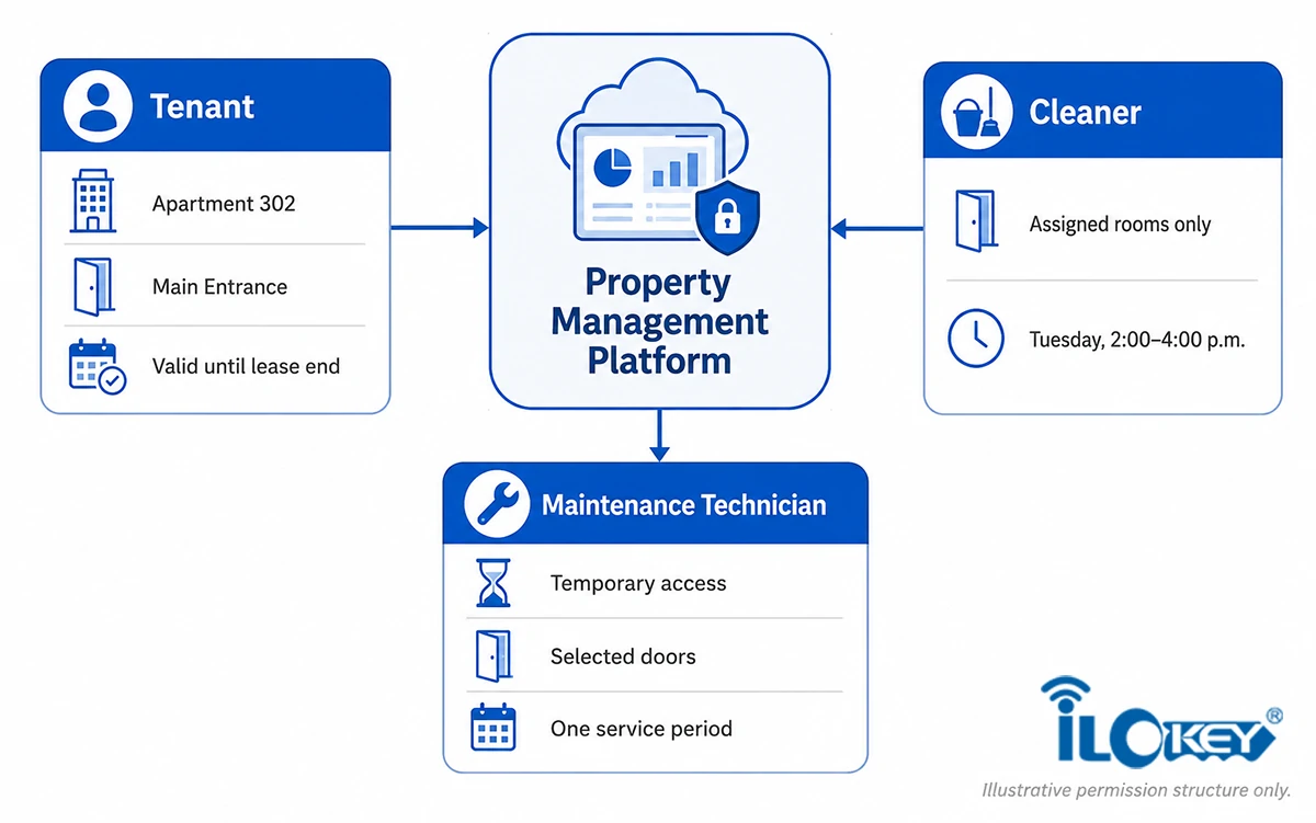 Manage Tenants, Cleaners and Maintenance Staff Separately