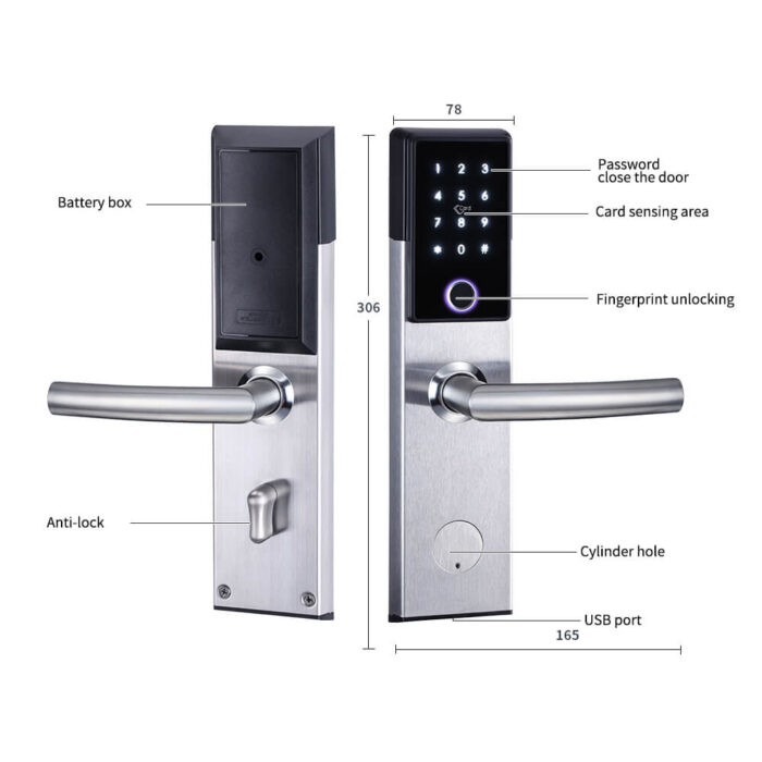 OEM Smart App Lock Fingerprint Password Card Apartment Lock Door Smart for Hotel - Image 4