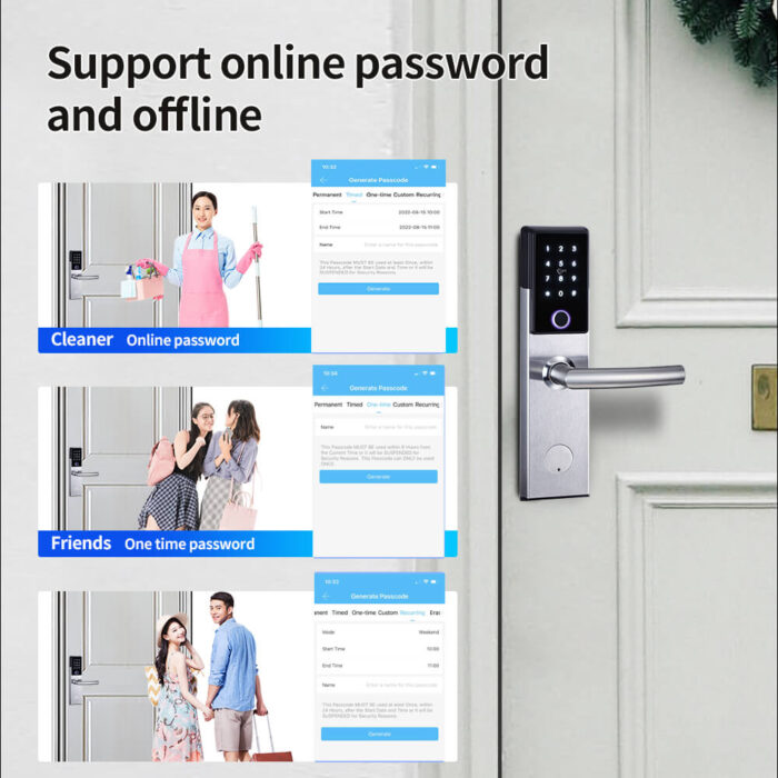 OEM Smart App Lock Fingerprint Password Card Apartment Lock Door Smart for Hotel - Image 5