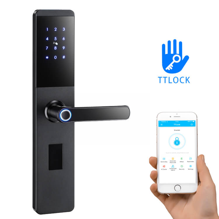 Smart Digital Door Lock with RFID and Key Code Access for Hotel Use Cloud Enabled