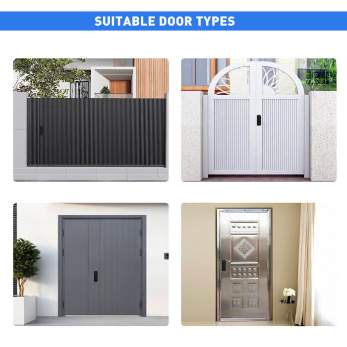 TTLock Digital Electronic Outdoor Gate Rim Lock Tuya Cloud Waterproof Double Sided Fingerprint Smart Rim Lock - Image 5