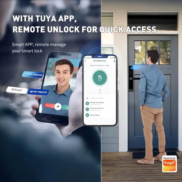 Tuya WiFi Video Smart Lock with Built-in Camera & Digital Keypad - Image 3