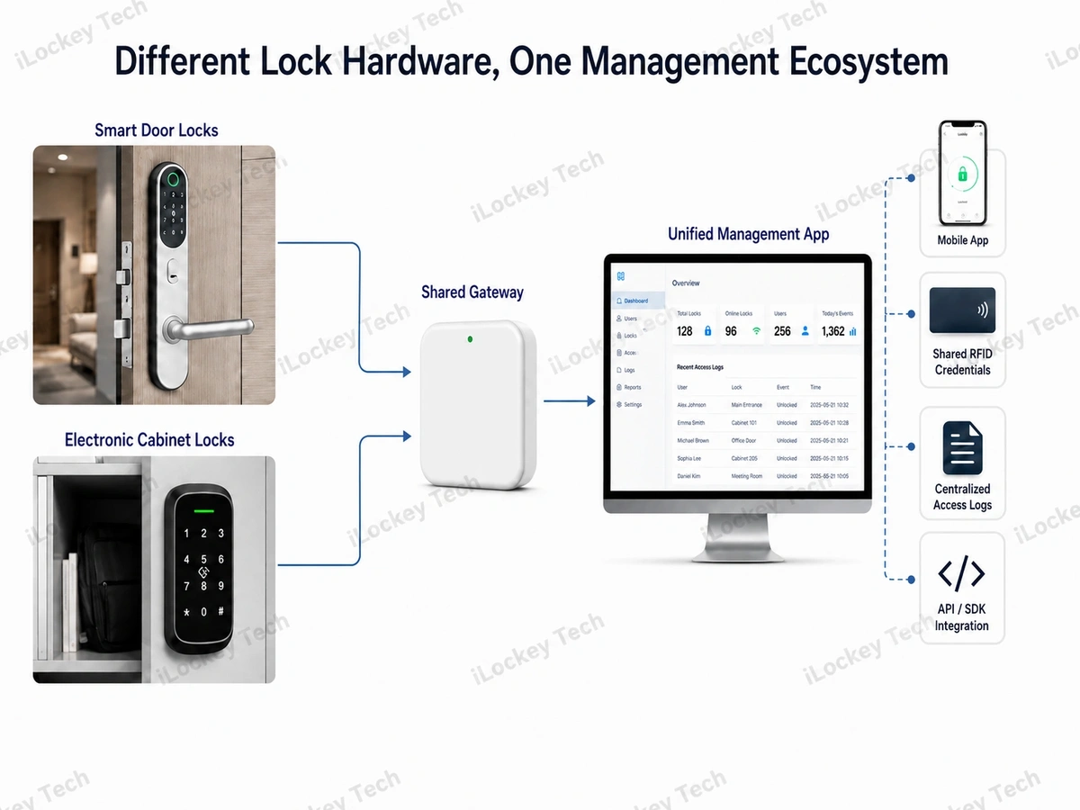 Different Lock Hardware, One Management Ecosystem