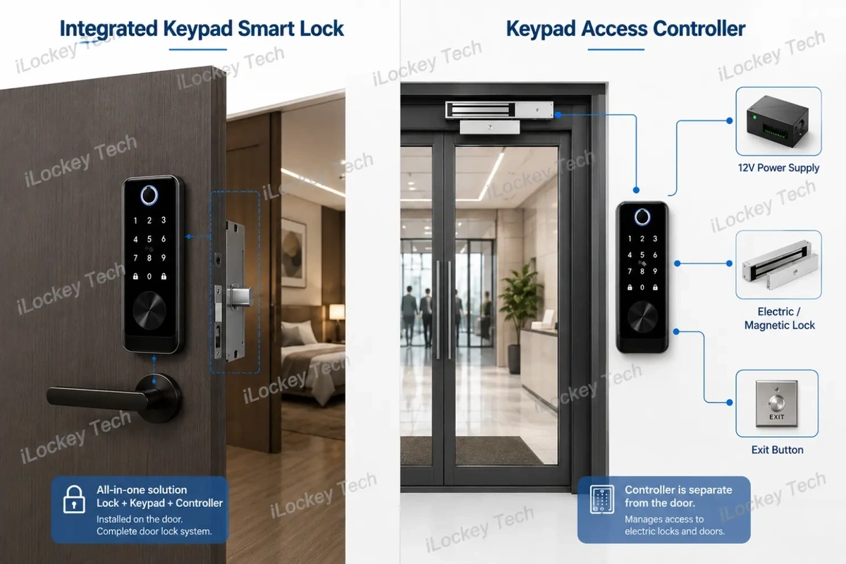 Integrated Keypad Smart Lock vs. Keypad Access Controller_1200x800