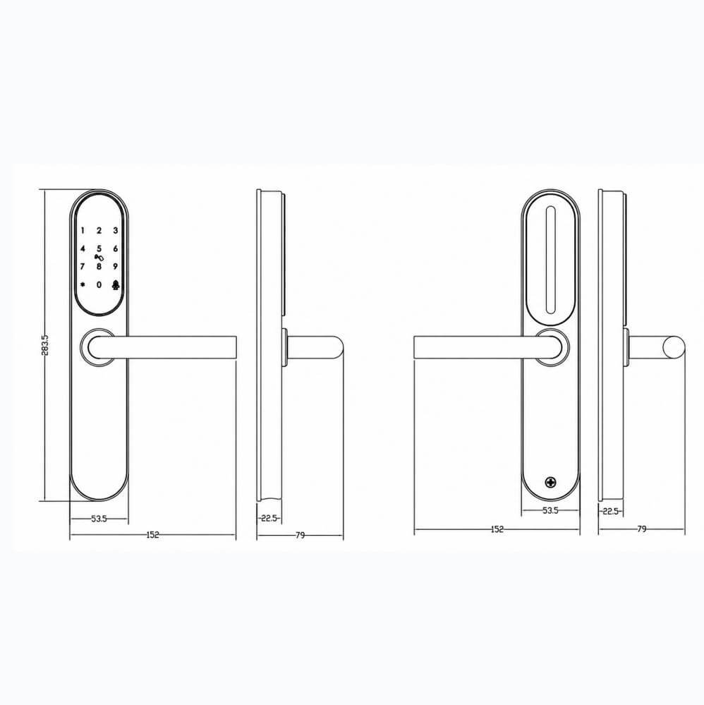 IP65 Waterproof EU Standard Mortise Wi-Fi Electronic Smart Door Lock - Image 3