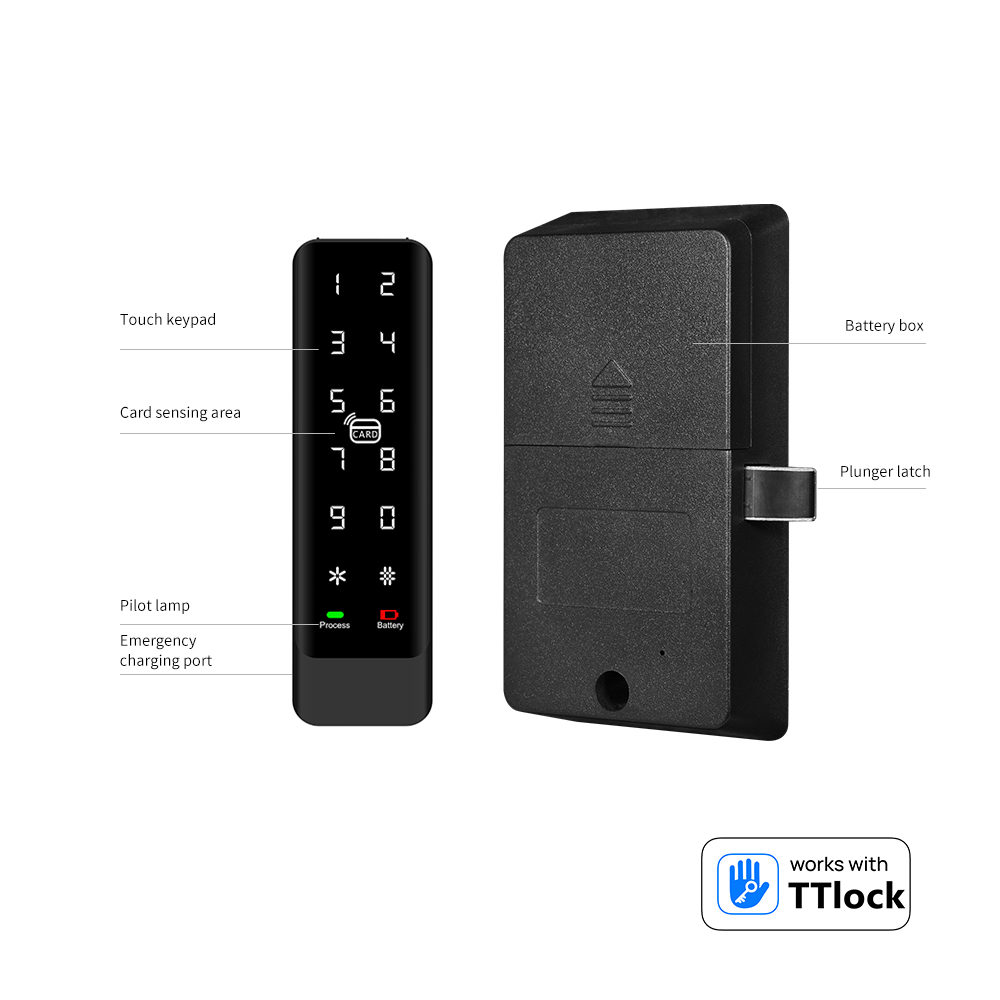 Slim TTLock Keyless Smart RFID Digital Cabinet Lock for Swimming Pool Club - Image 4